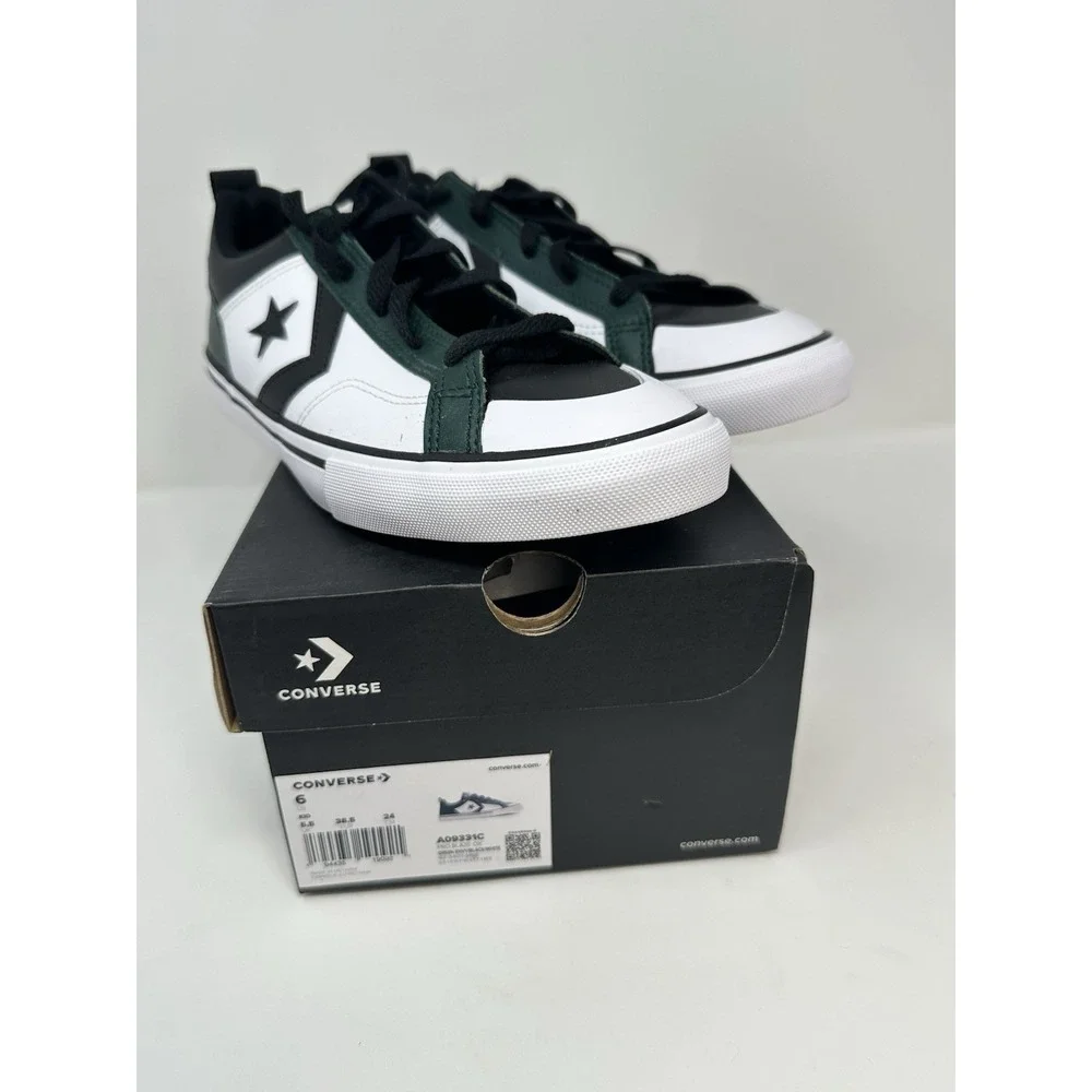 Converse Pro Blaze Ox Shoes Kids Size 6 Green Envy Black White Low Sneakers NIB